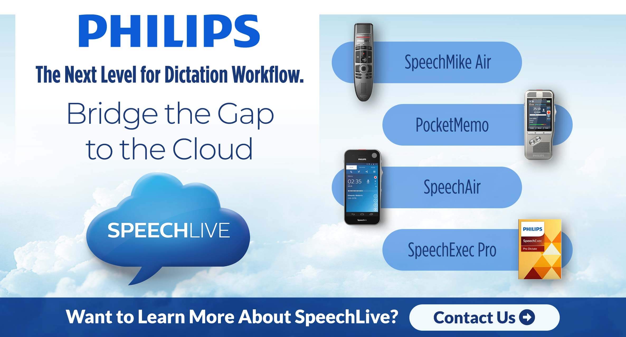 The next level for dictation workflow. Philips SpeechLive