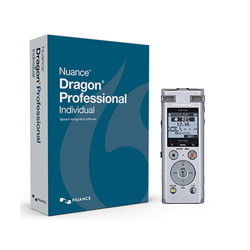dragon professional version box next to DM 720 digital recorder