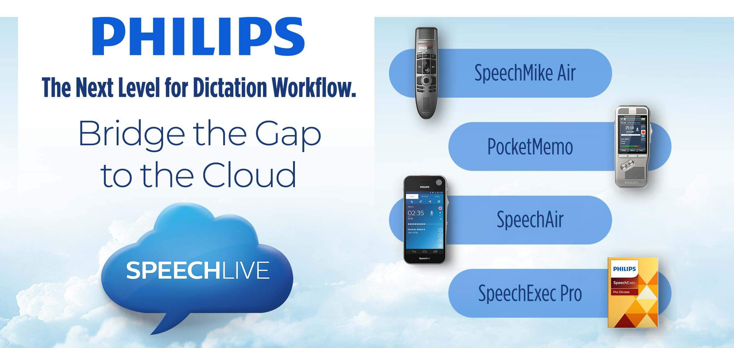 The next level for dictation workflow. Philips SpeechLive