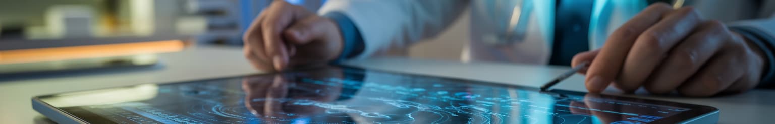 Advanced medical AI diagnostic technology interface showing Microsoft healthcare artificial intelligence capabilities for clinical documentation and patient care