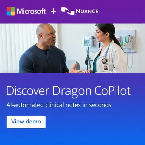 Dragon Copilot for ambient clinical intelligence solutions - automated clinical notes in seconds